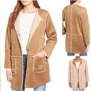 BB Dakota Women’s Reversible Faux Shearling Jacket New in Size Small.